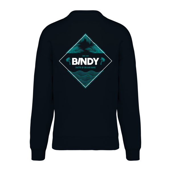 BINDY VIBE Sweater | Palmen, golven & bio katoen uit België