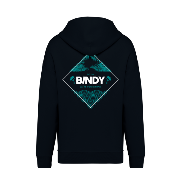 BINDY VIBE Hoodie | Palms & Waves, Crafted by Belgian Riders