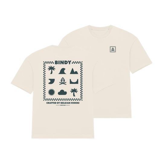 BINDY ELEMENTS T-shirt | Organic Cotton Oversize, Designed in Belgium