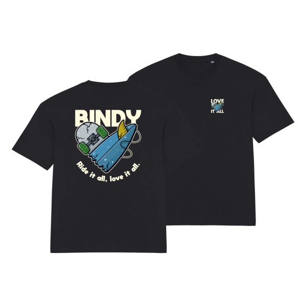 T-shirt Ride It All, esprit glisse, surf skate snow, Bindy