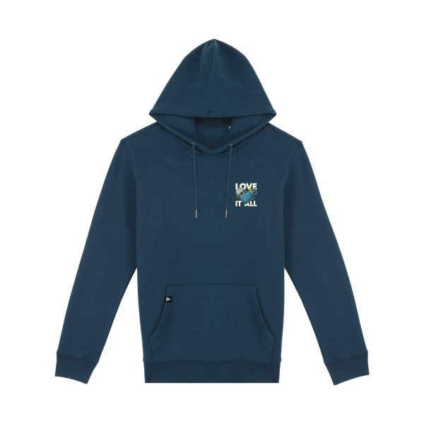 Sweat à capuche Love It All unisex, coton bio, 350 g/m², Bindy