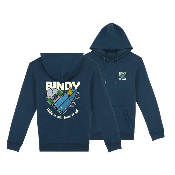 Sweat à capuche Love It All unisex, coton bio, 350 g/m², Bindy