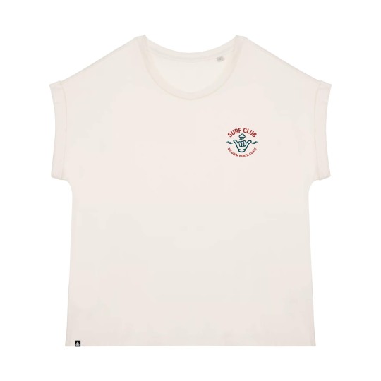 T-shirt femme Surf Club, coton bio, style vintage, Bindy