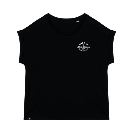 T-shirt SURF CLUB Black Edition Girl BINDY | Logo cœur écoresponsable