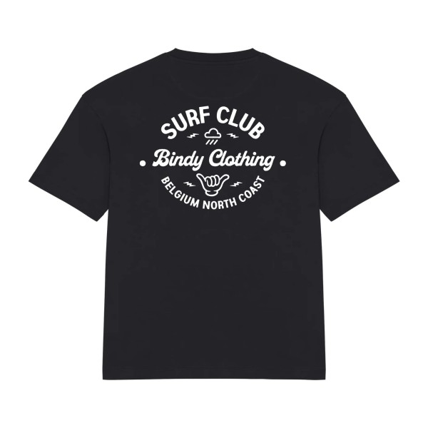 T-shirt SURF CLUB Black Edition unisexe BINDY | Logo cœur + grand dos