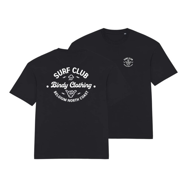T-shirt SURF CLUB Black Edition unisexe BINDY | Logo cœur + grand dos