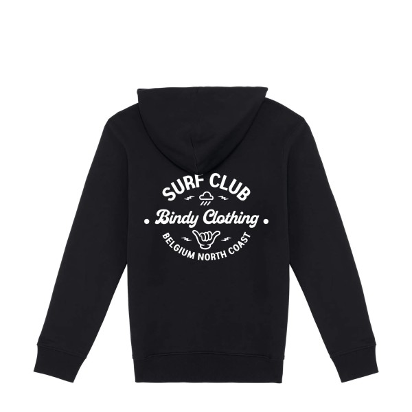 SURF CLUB Black Edition Hoodie by BINDY | Chest logo + back print