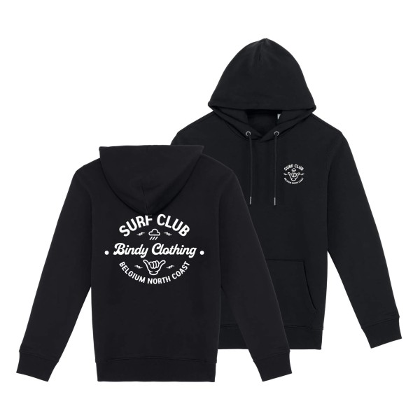 Hoodie SURF CLUB Black Edition BINDY | Logo cœur + dos