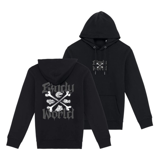 BINDY WORLD Hoodie | Rock'n'roll biokatoen — BINDY