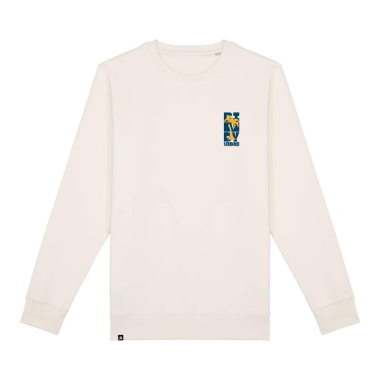 Sweat-shirt HELLO BEACH | Crewneck coton bio 350 g — BINDY