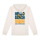 Hoodie unisex Hello Beach, coton bio, 350 g/m², Bindy