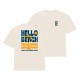 Hello Beach T-shirt, organic cotton oversized, Bindy