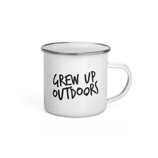 MUG G.U.O Grew Up Outdoors | Emaille outdoor mok — BINDY